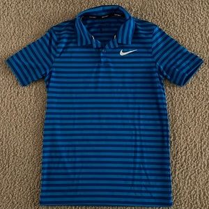 Boys blue small Nike dri-fit golf shirt